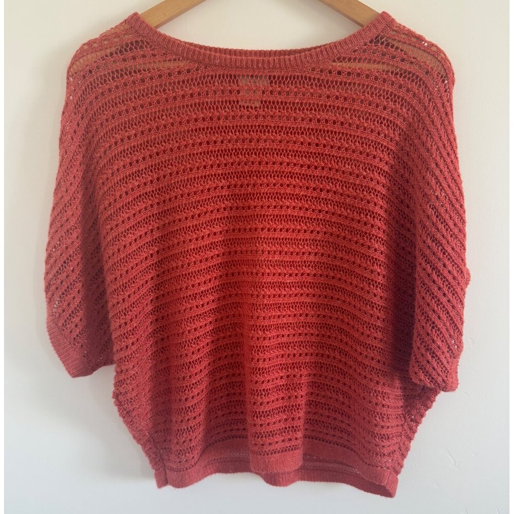 Women’s Mossimo Sweater Open Knit Russet size XS Runs Large‎ Open Texture Sheer